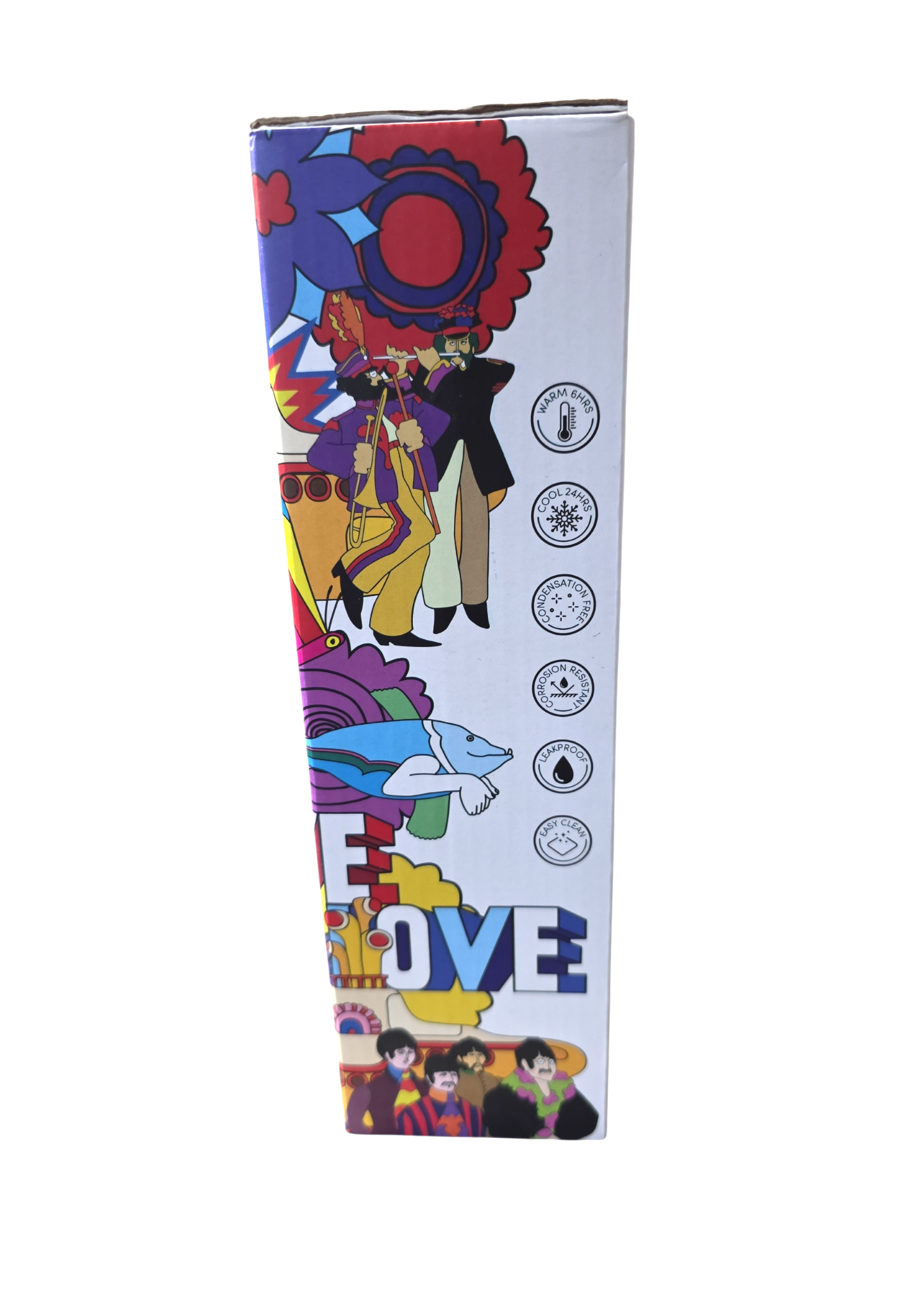 The Beatles Yellow Submarine - Water Bottle 15oz w/Thermometer Official