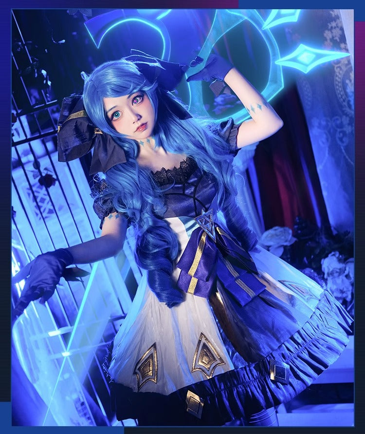 Nadol League of Legends cosplay costume, Gwynne doll cosplay, dark style Lolita