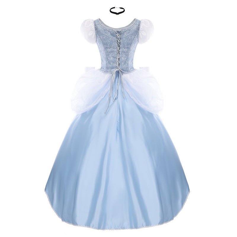 Halloween Cosplay Princess Dress Cinderella Adult Costume Party Gown Stage Performance Outfit