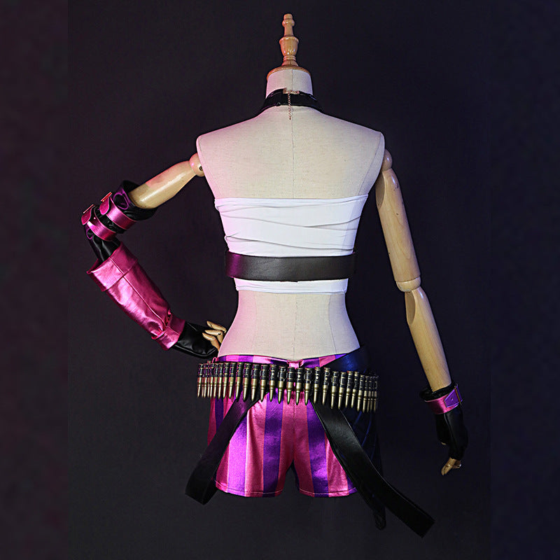Hot Game LOL Jinx Cosplay Costume The Battle Of The Two Cities Sexy Lori Women Costumes Role Play Clothing Carnival Outfit Stock