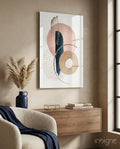 Abstract Shapes Glass Wall Art