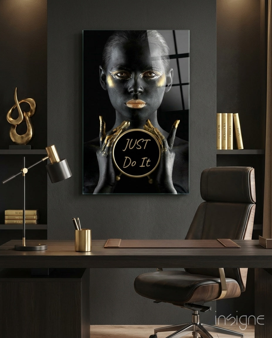 Just Do It Glass Wall Art