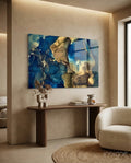 Abstract Depth Glass Wall Art
