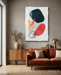 Abstract Shapes Glass Wall Art