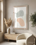 Abstract Shapes Glass Wall Art