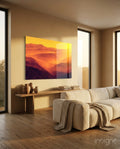 Warm Landscape Glass Wall Art