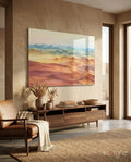 Abstract Mountains Glass Wall Art