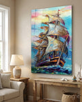 Sailboat Glass Wall Art