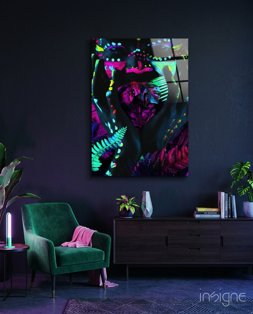 Neon Glances Glass Art