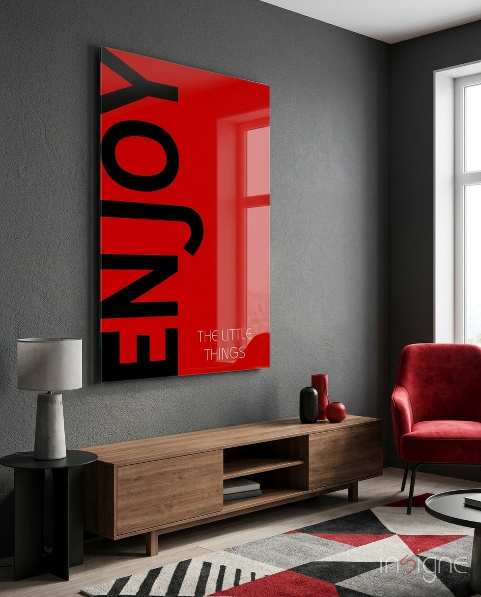 Enjoy The Little Things Glass Wall Art