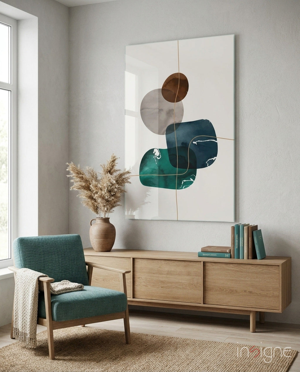 Dance of Earth Colors Glass Wall Art