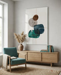Dance of Earth Colors Glass Wall Art