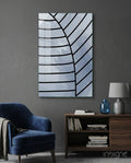 Lines of Leaf Glass Wall Art