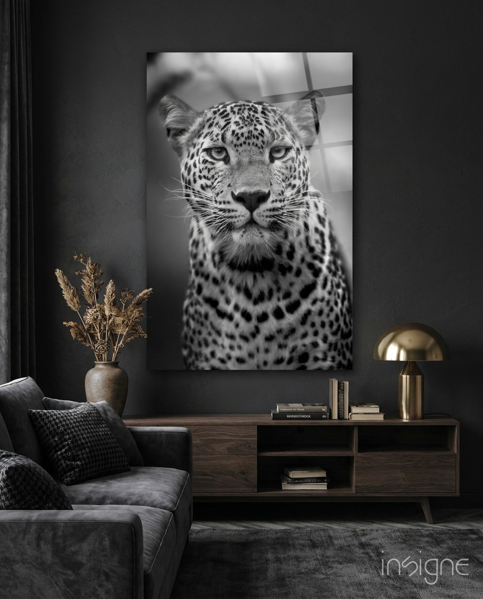 Leopard Glass Wall Art