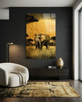 Elephant Glass Wall Art