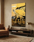 Giraffe Glass Wall Art