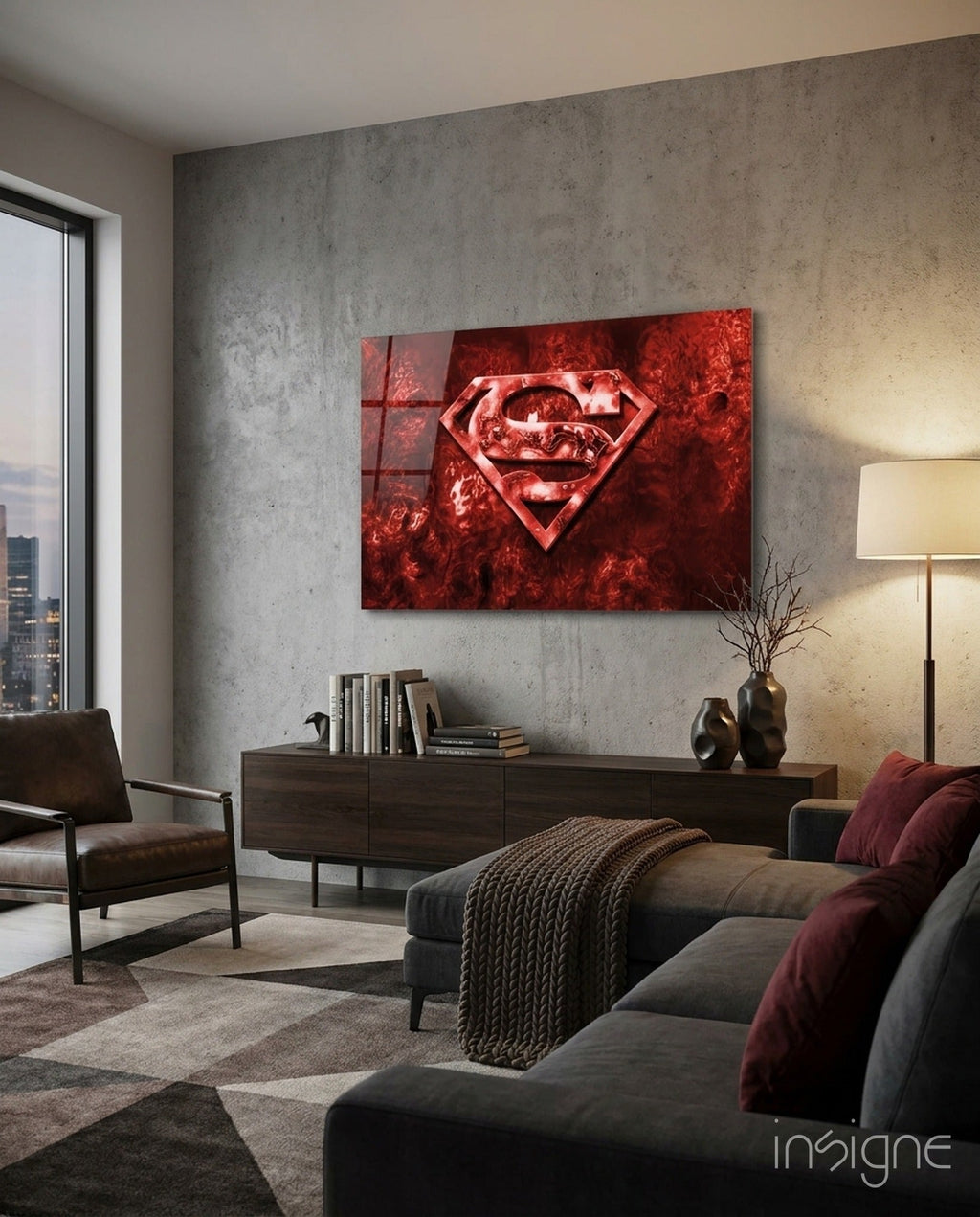 Superman Glass Wall Art