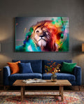 Lion Glass Wall Art