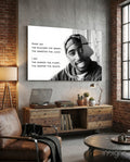 Tupac Shakur Glass Wall Art