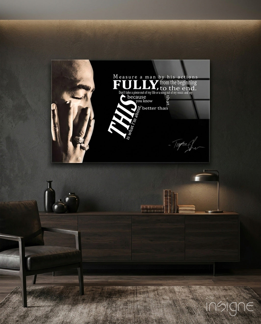 Tupac Glass Wall Art