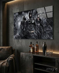 Batman, Catwomen and Bane Glass Wall Art