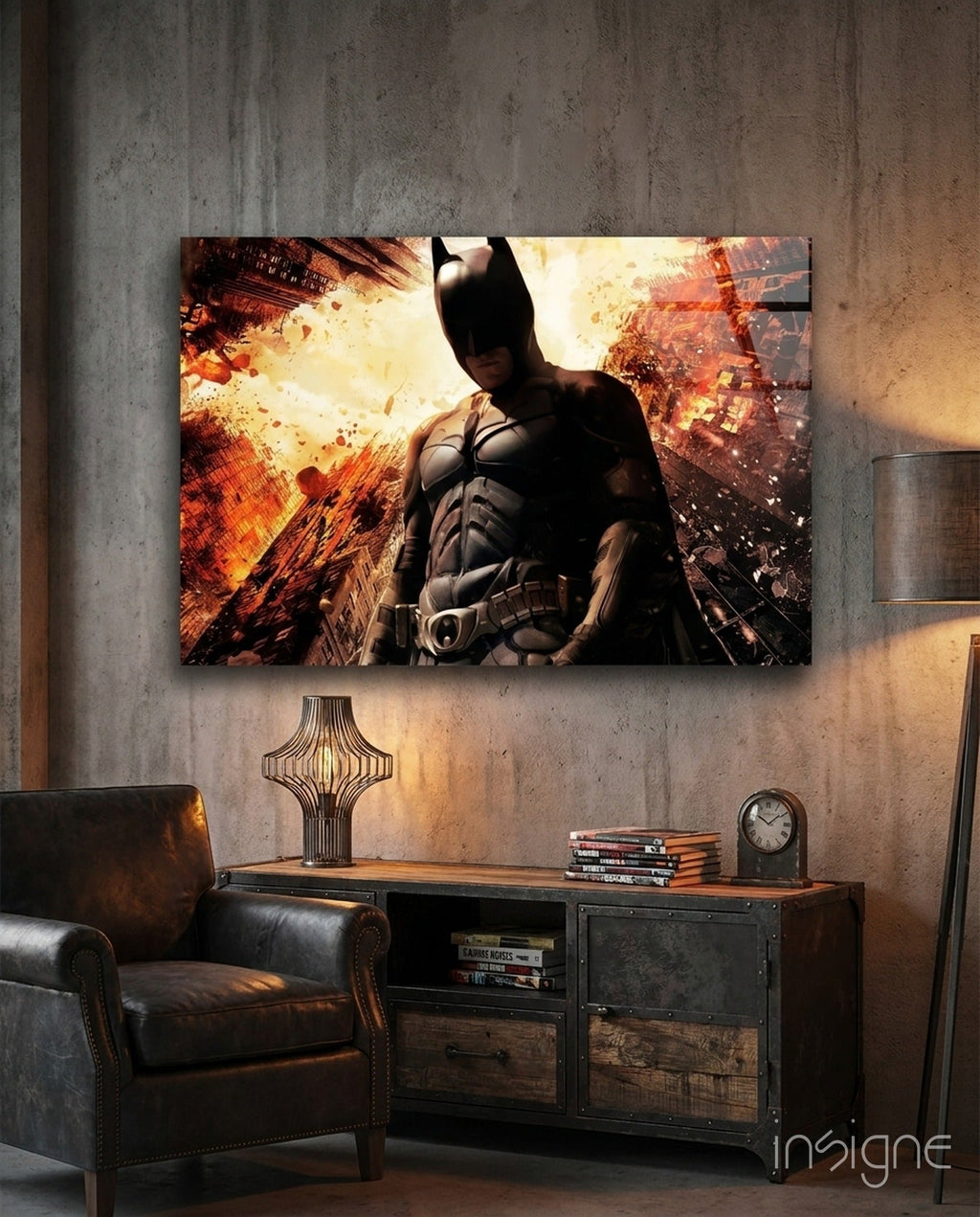 Batman and Gotham City Glass Wall Art