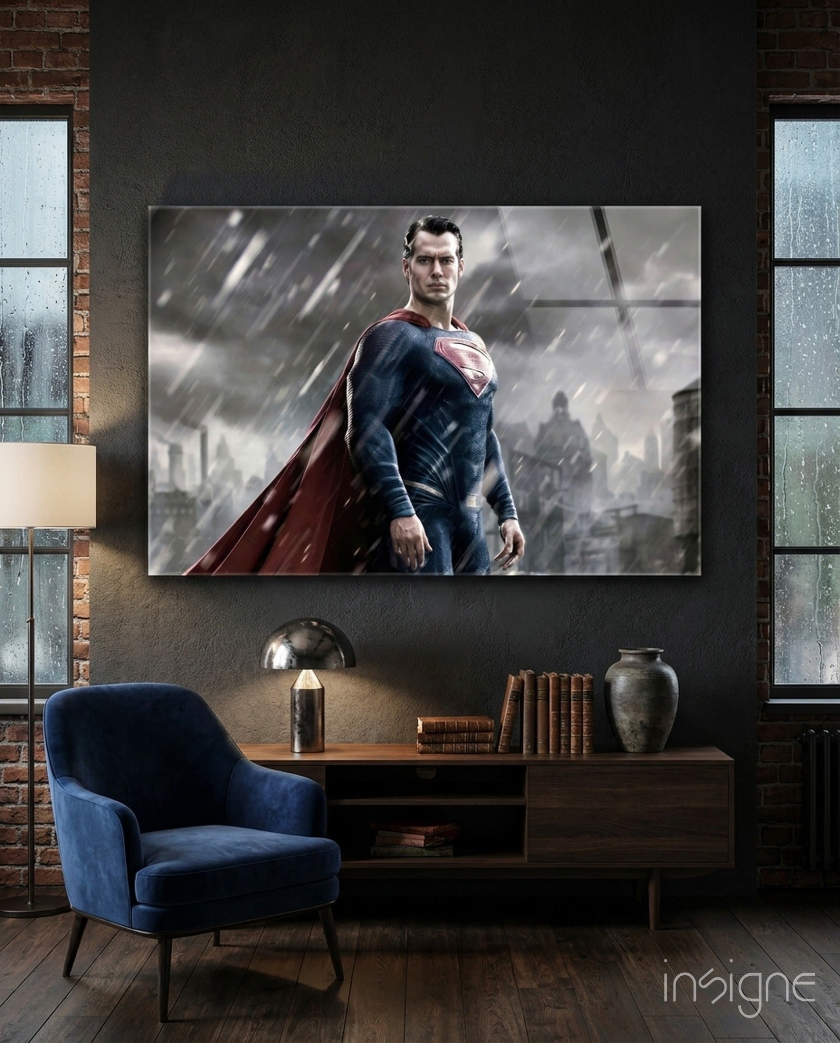 Superman Glass Wall Art