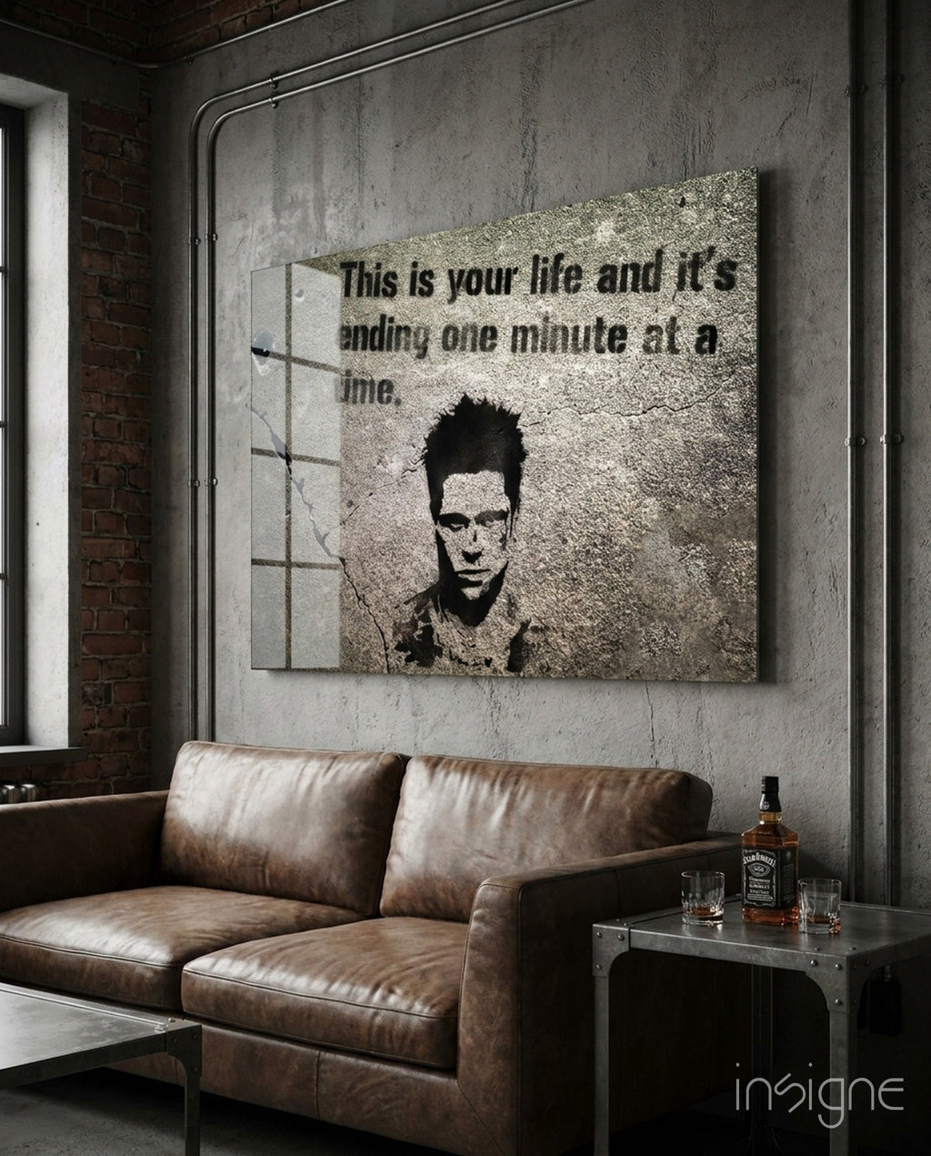 Fight Club - Your Life Glass Wall Art