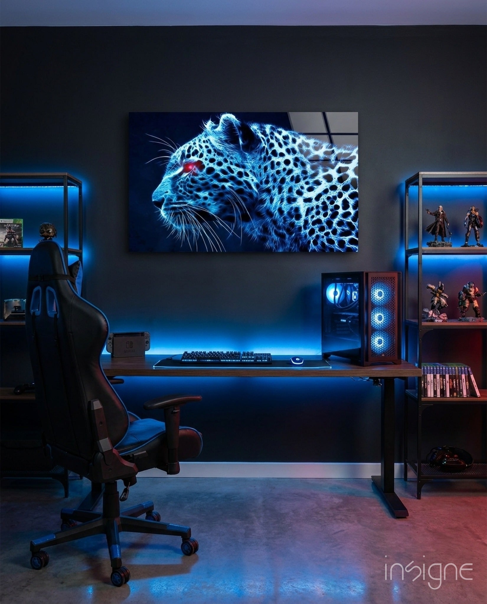 Leopard Glass Wall Art