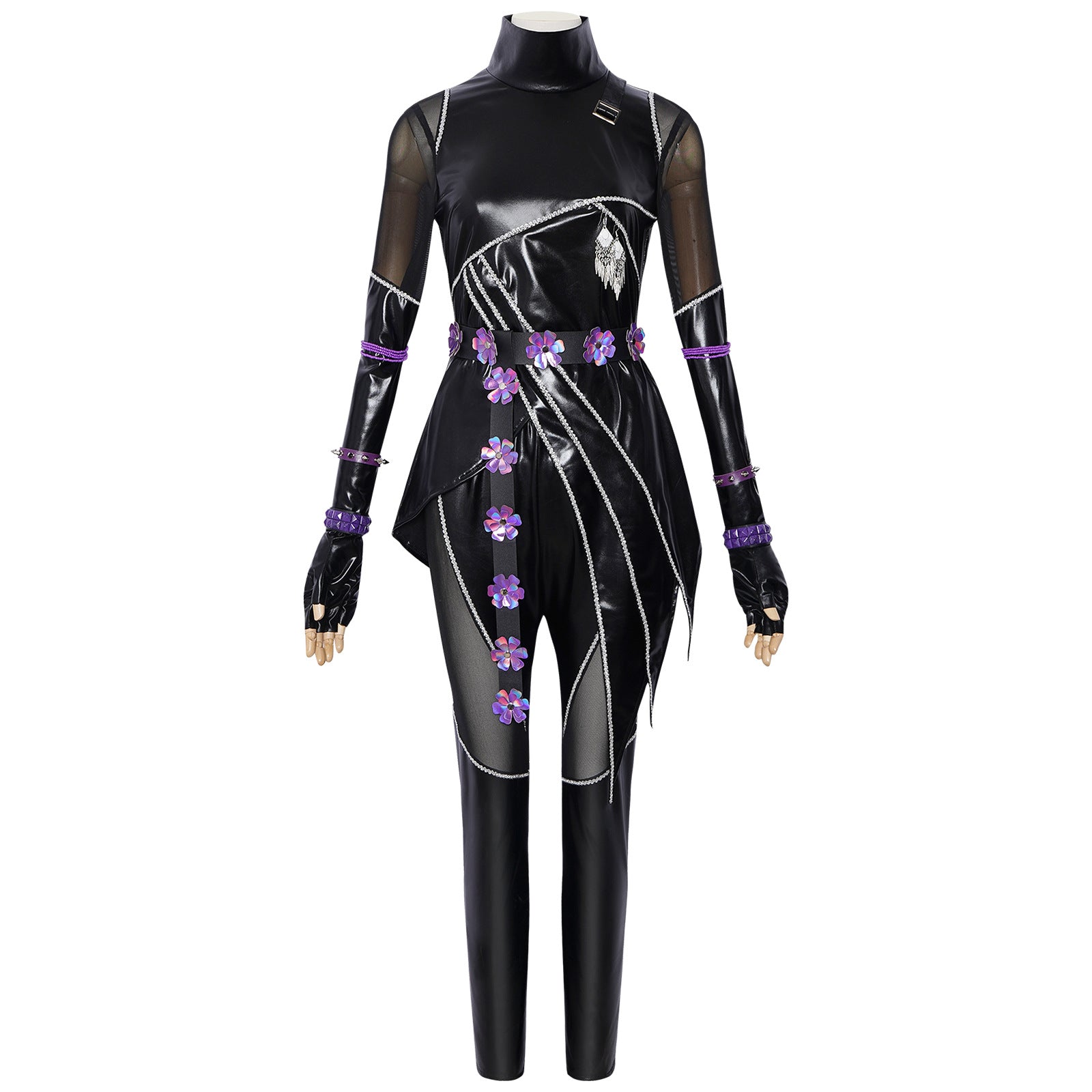 Witch Hunt cosplay costume Rumizo Emira black leather bodysuit cosplay