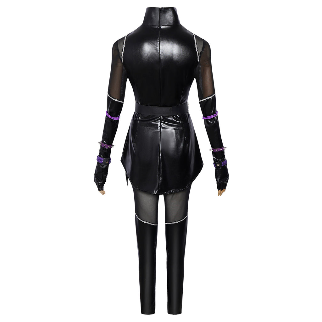 Witch Hunt cosplay costume Rumizo Emira black leather bodysuit cosplay