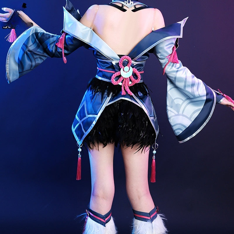 League of Legends LOL Pure Snow Moon Ali cosplay costume, Nine Tailed Fox cosplay costume, C-suite, full set of women's clothing