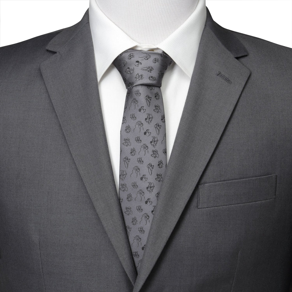 Disney Dogs Gray Men's Tie
