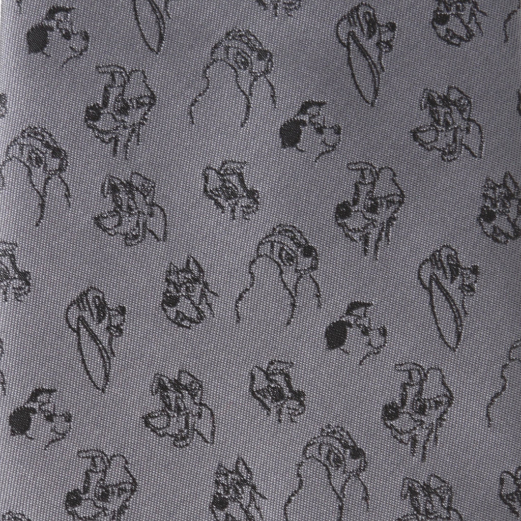 Disney Dogs Gray Men's Tie