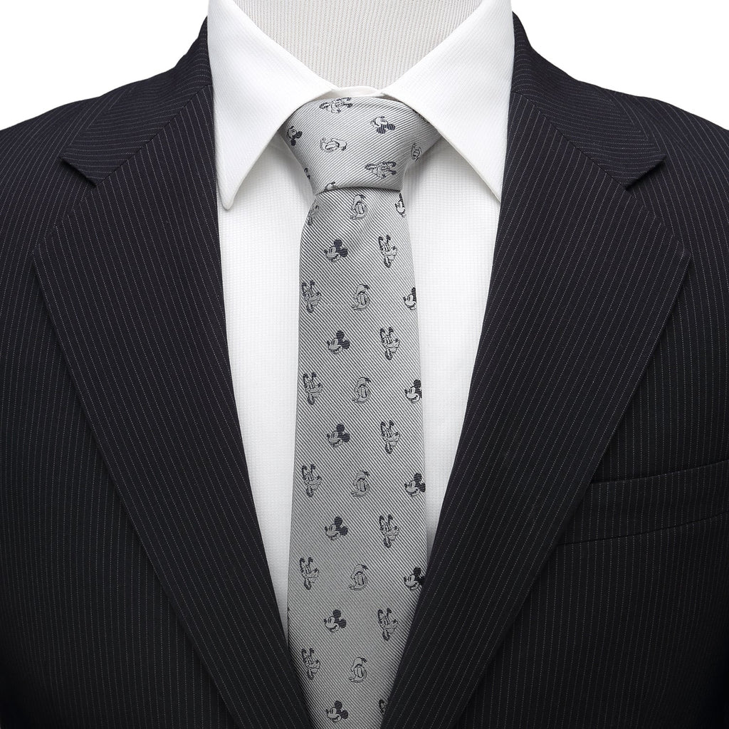 Disney Mickey and Friends Gray Men's Tie