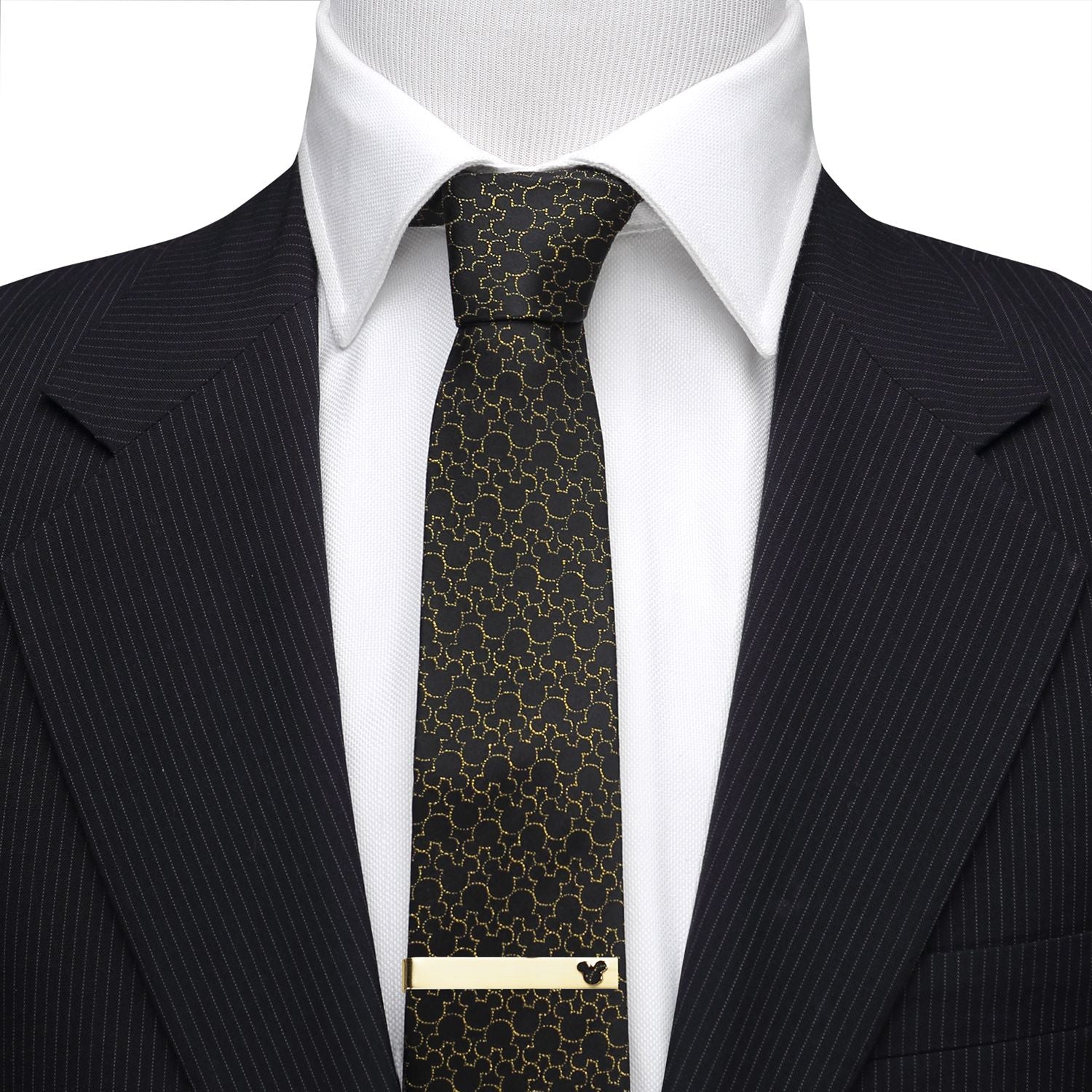 Disney Mickey Mouse Cutout Gold Tie Bar