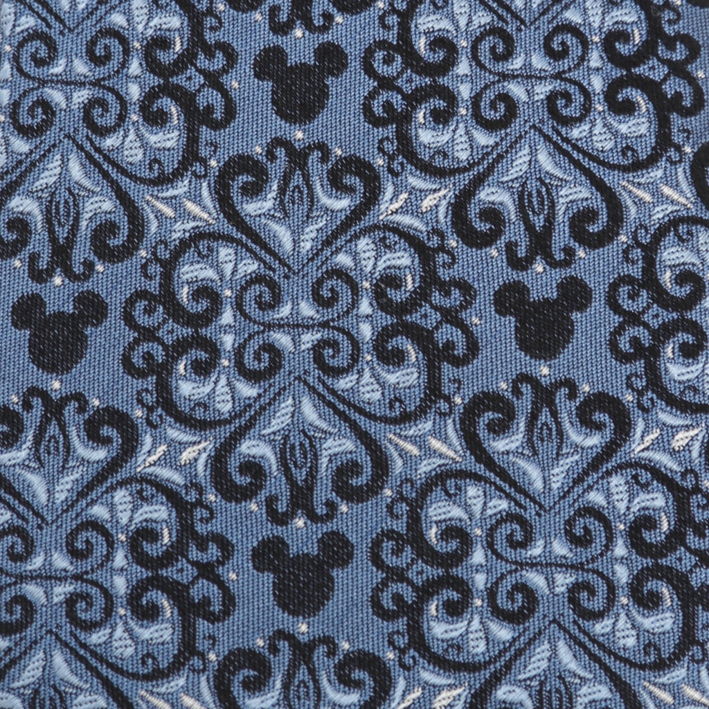 Disney Mickey Mouse Damask Tile Blue Men's Tie