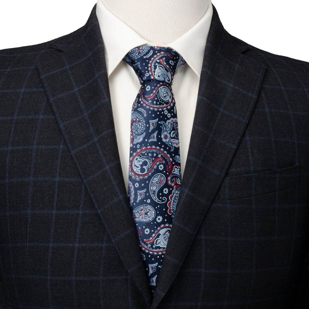Disney Mickey and Friends Paisley Blue Multi Men's Tie