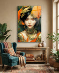The Elegiac in Eyes Glass Wall Art || Designer Collection
