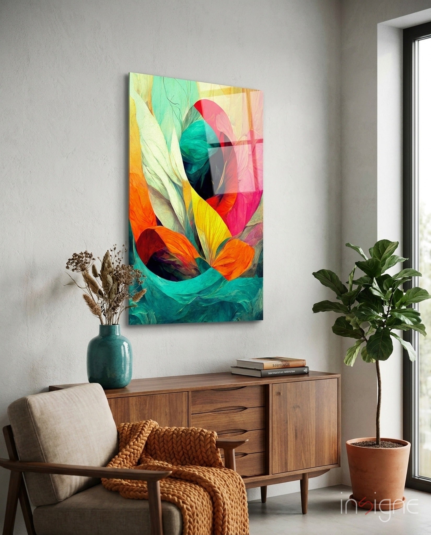 Hidden Swan Glass Wall Art  || Designer Collection
