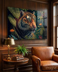 Trap Behind Flowers Glass Wall Art  || Designers Collection