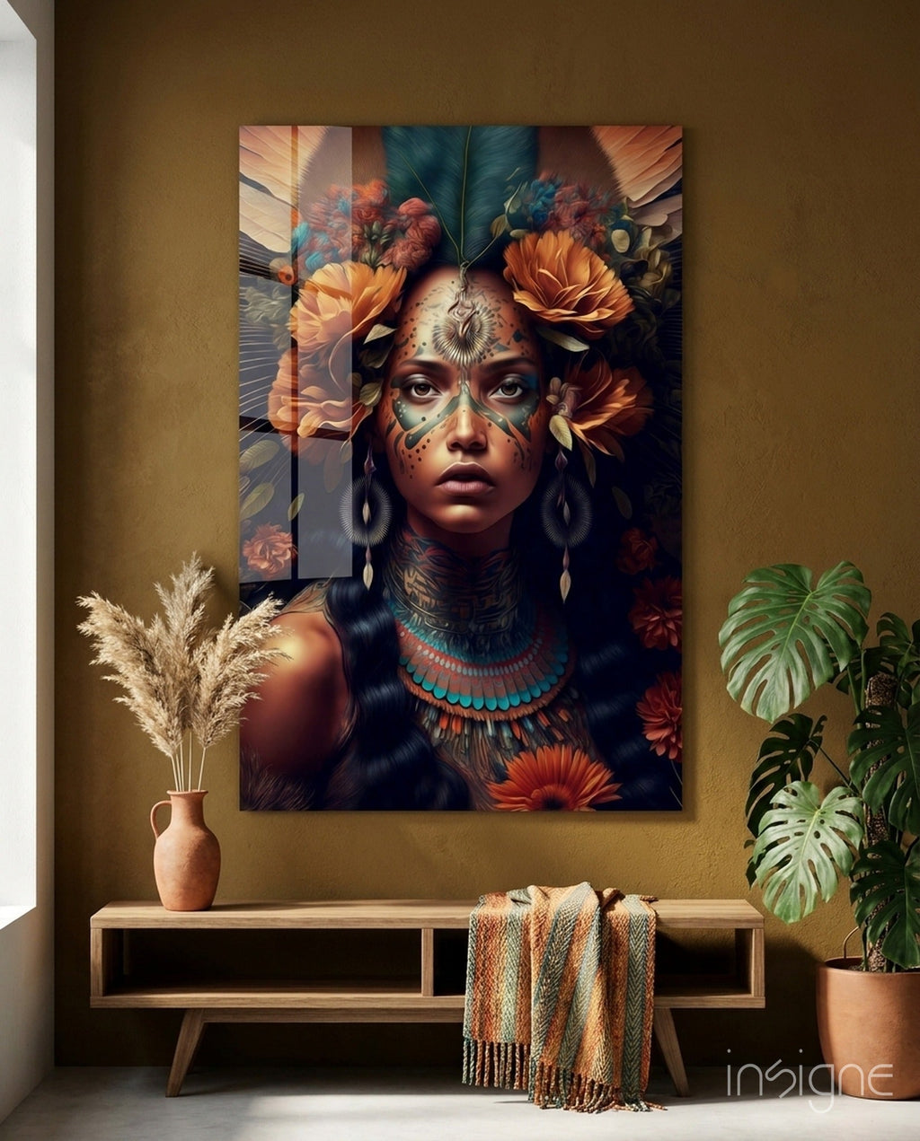 Beauty of the Clan Glass Wall Art  || Designer Collection