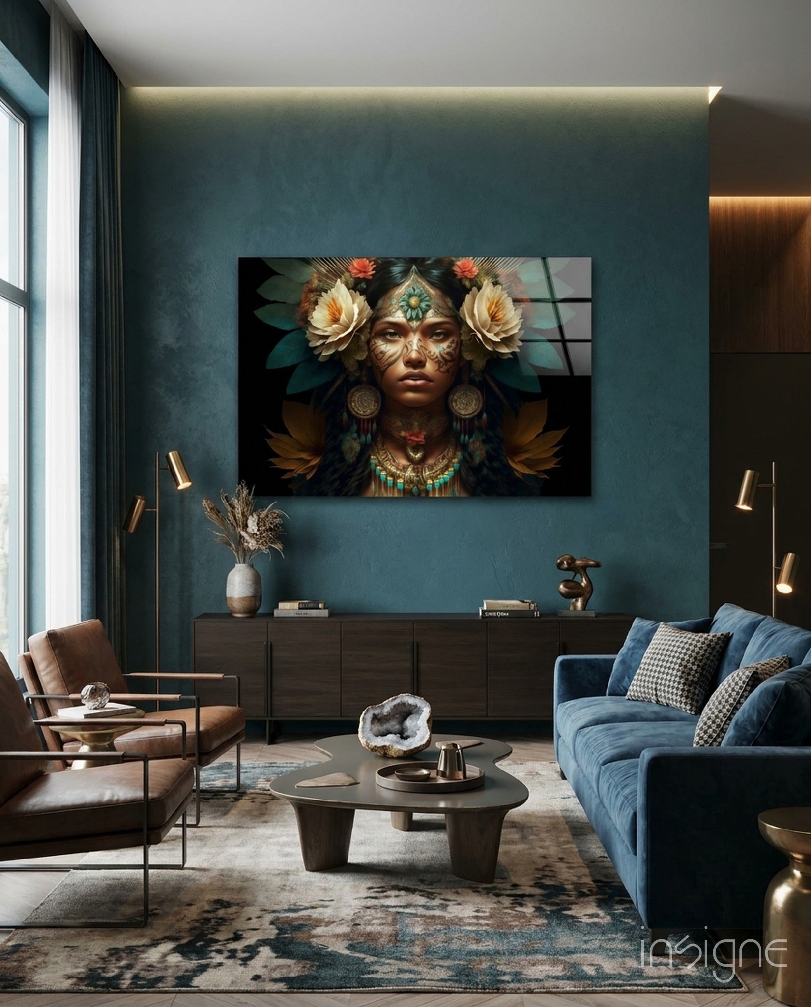 Beauty of the Clan Glass Wall Art  || Designer Collection