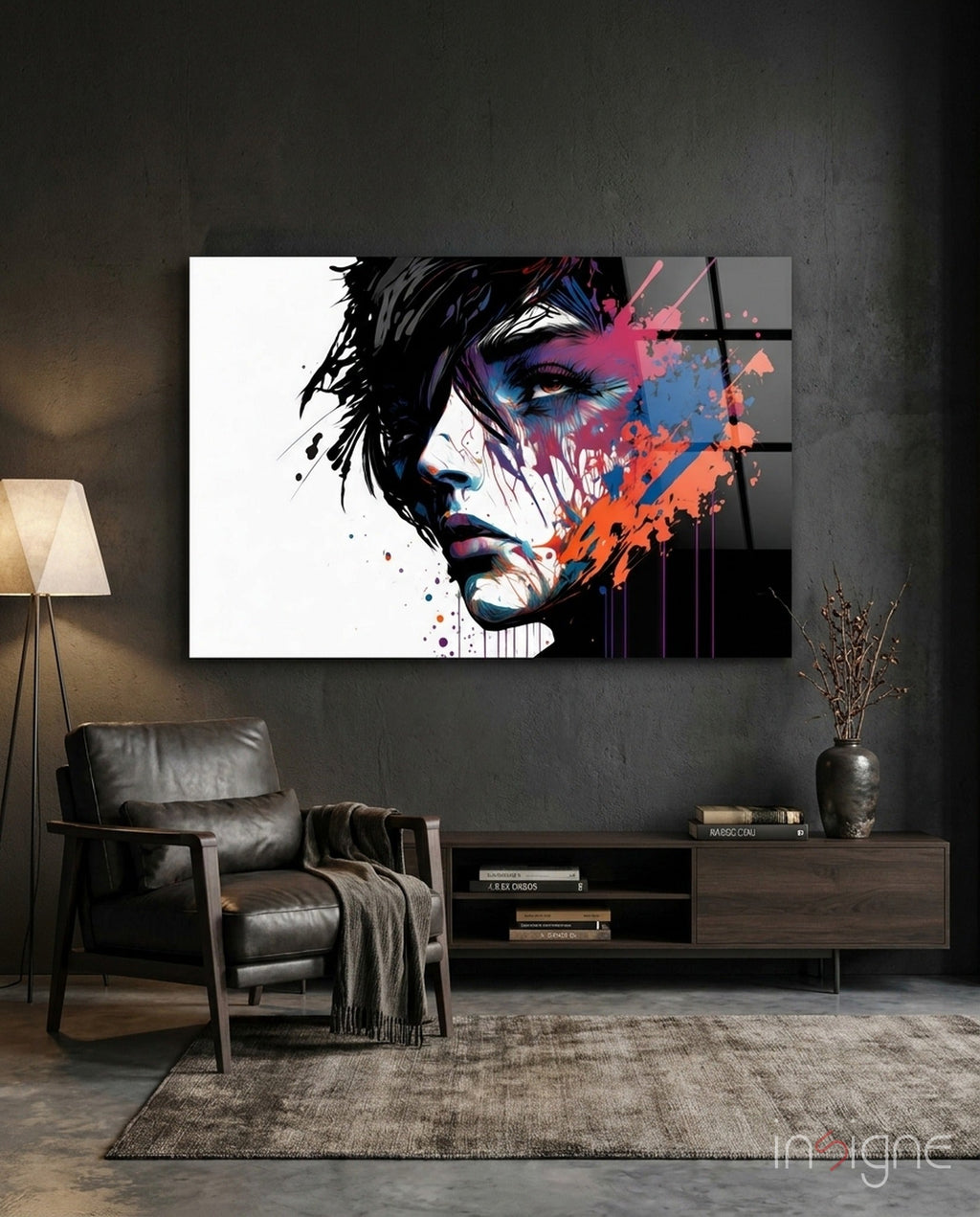 Rebel Beauty Glass Wall Art  || Designer Collection