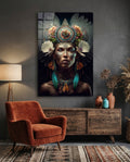Flower Monarch Glass Wall Art  || Designer Collection