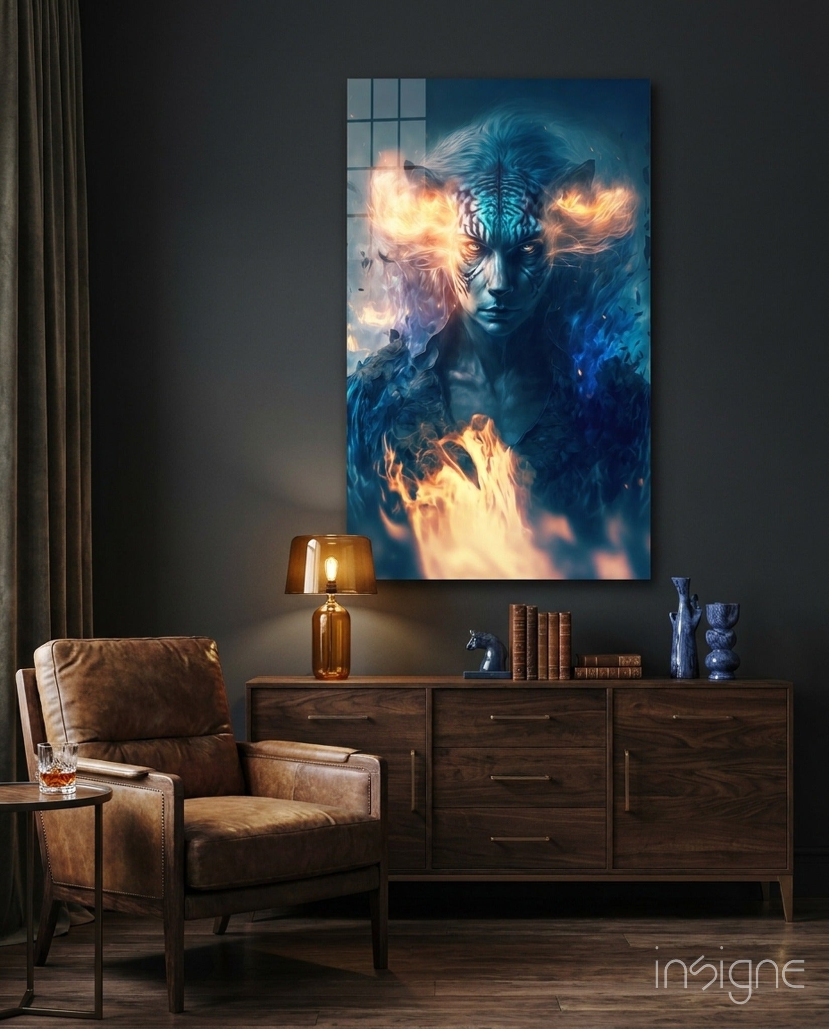 Epic Tiger Glass Wall Art  || Designers Collection