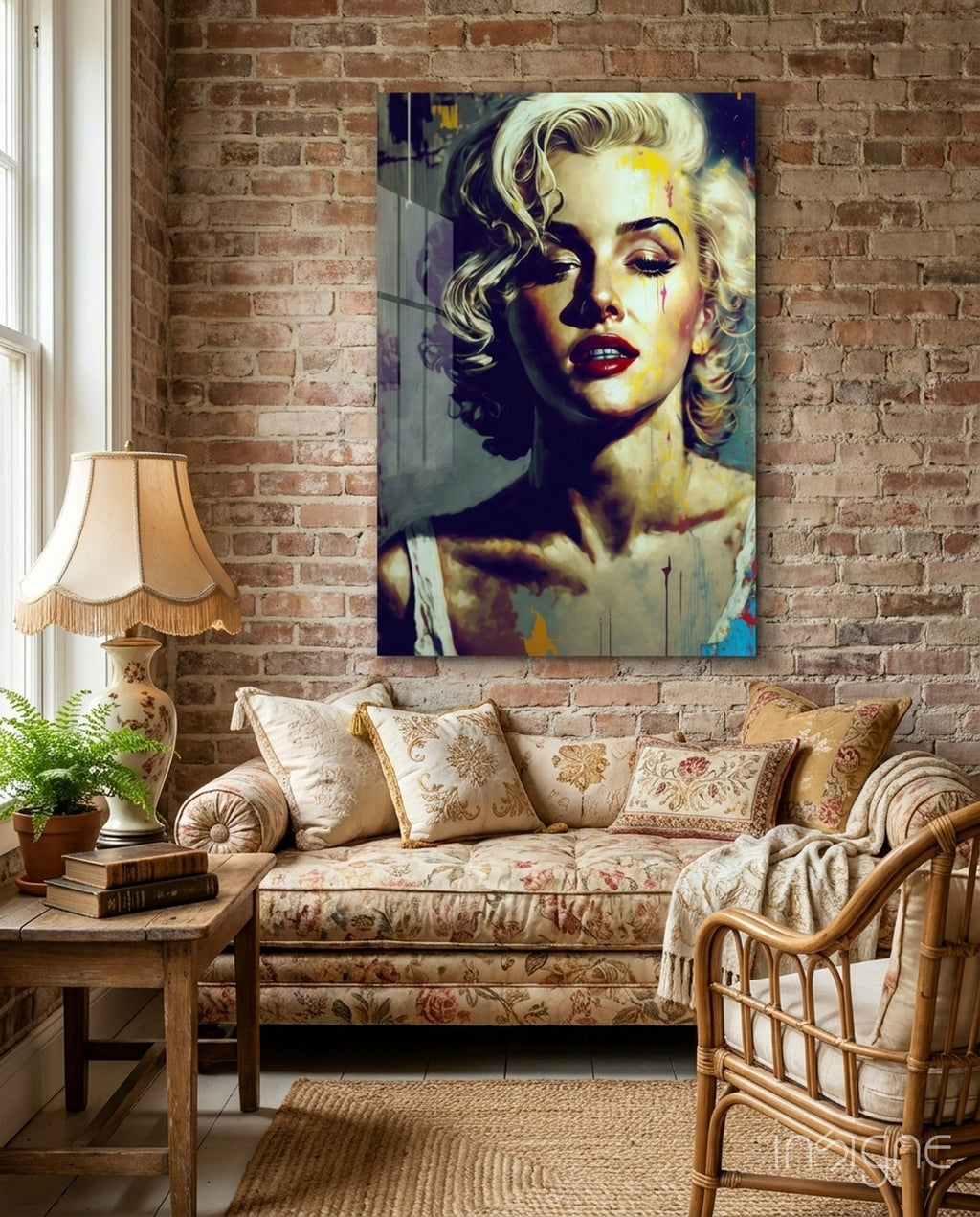 Marilyn Monroe Glass Wall Art  || Designer Collection