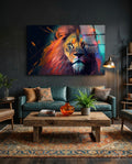 Nobility of the Lion Glass Wall Art  || Designer Collection