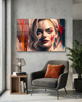 Harley Quinn Glass Wall Art  || Designer Collection
