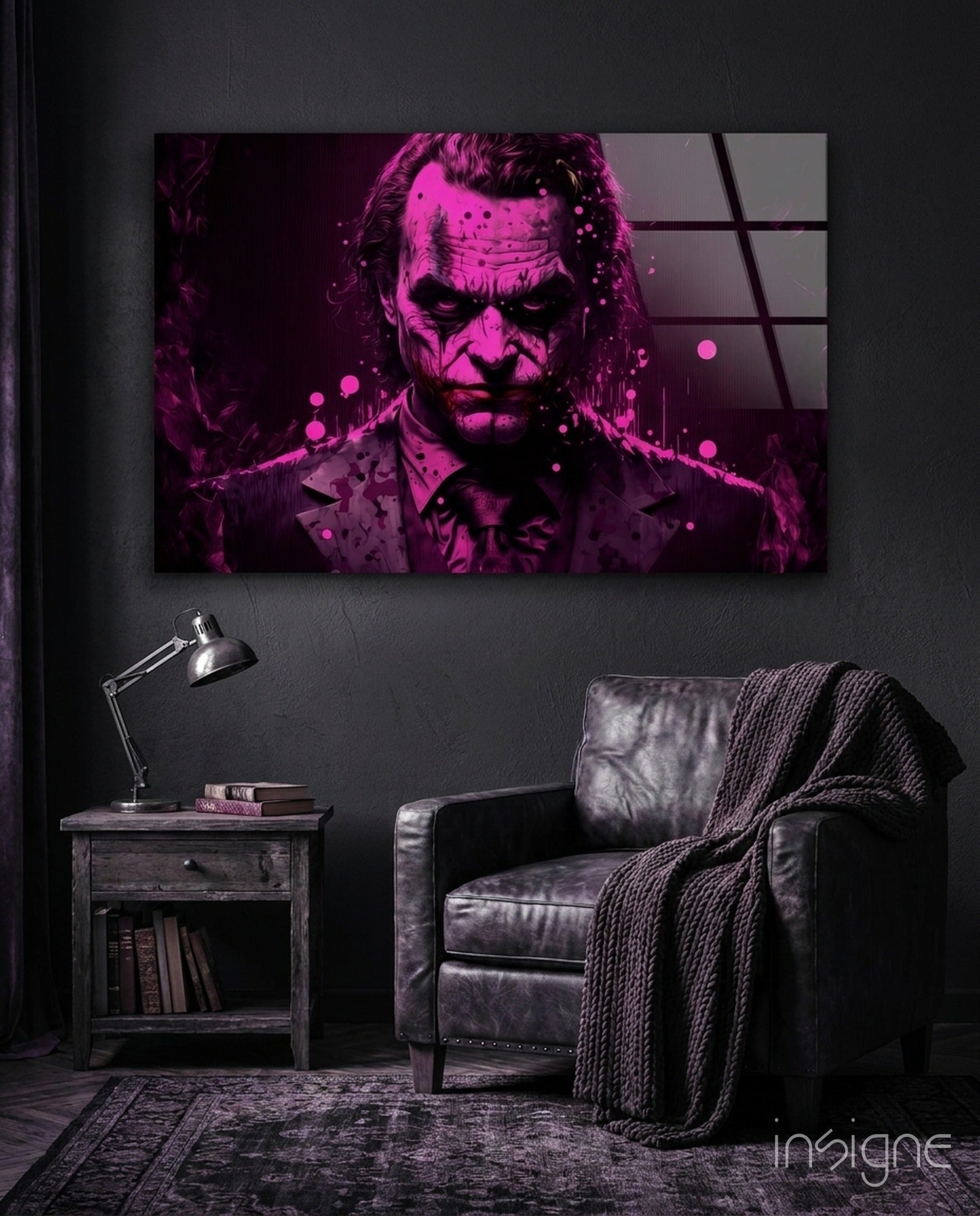 Joker Glass Wall Art  || Designer Collection